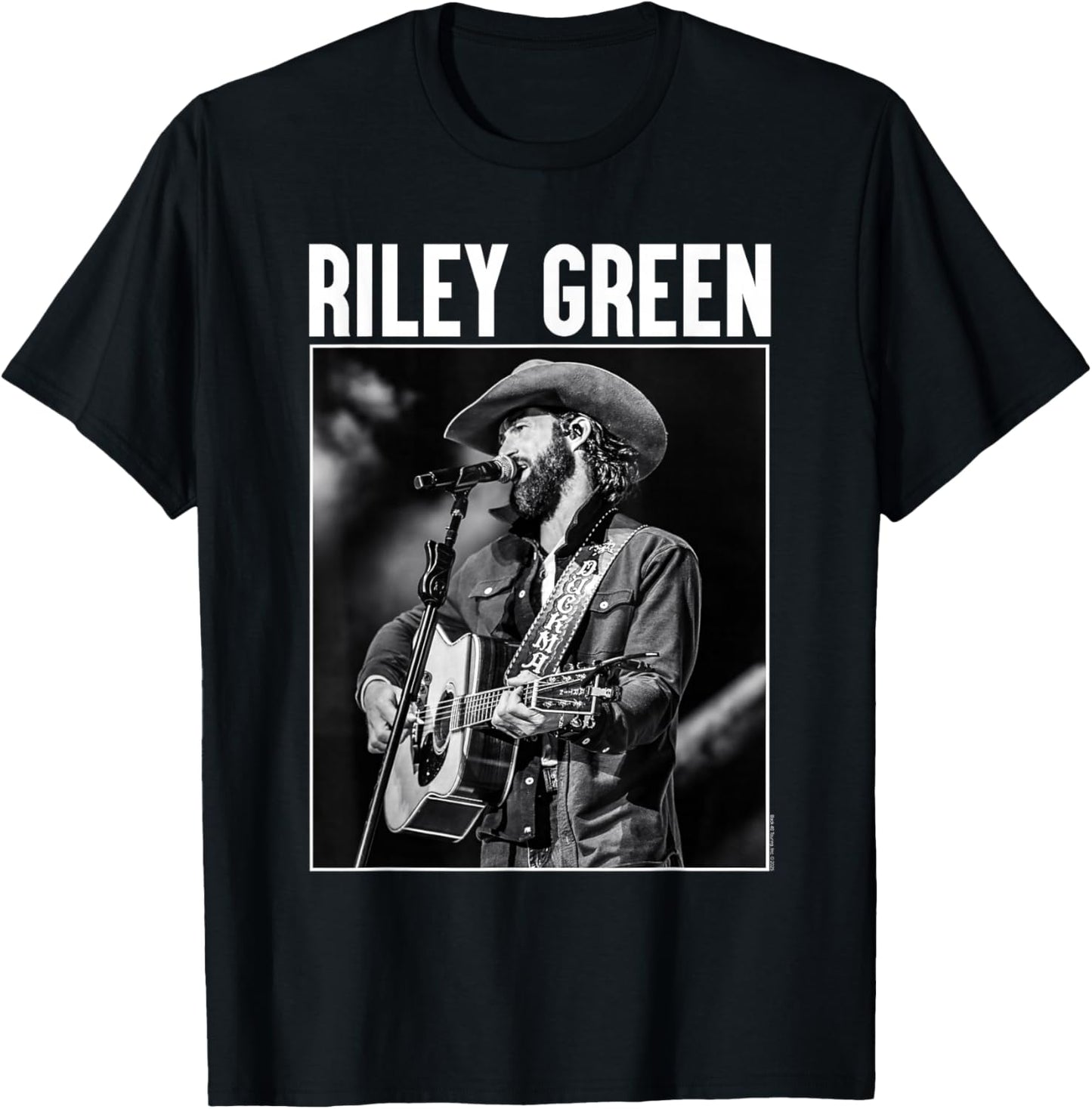 Riley Green Singing Greatest Hits Country Music Art T-Shirt - T-Shirt | Black