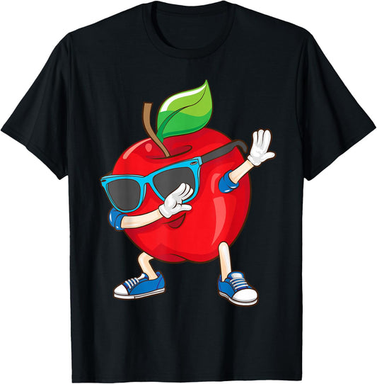 Apple Art - Men, Women & Kids - Apple Picking & Loving T-Shirt - T-Shirt | Black