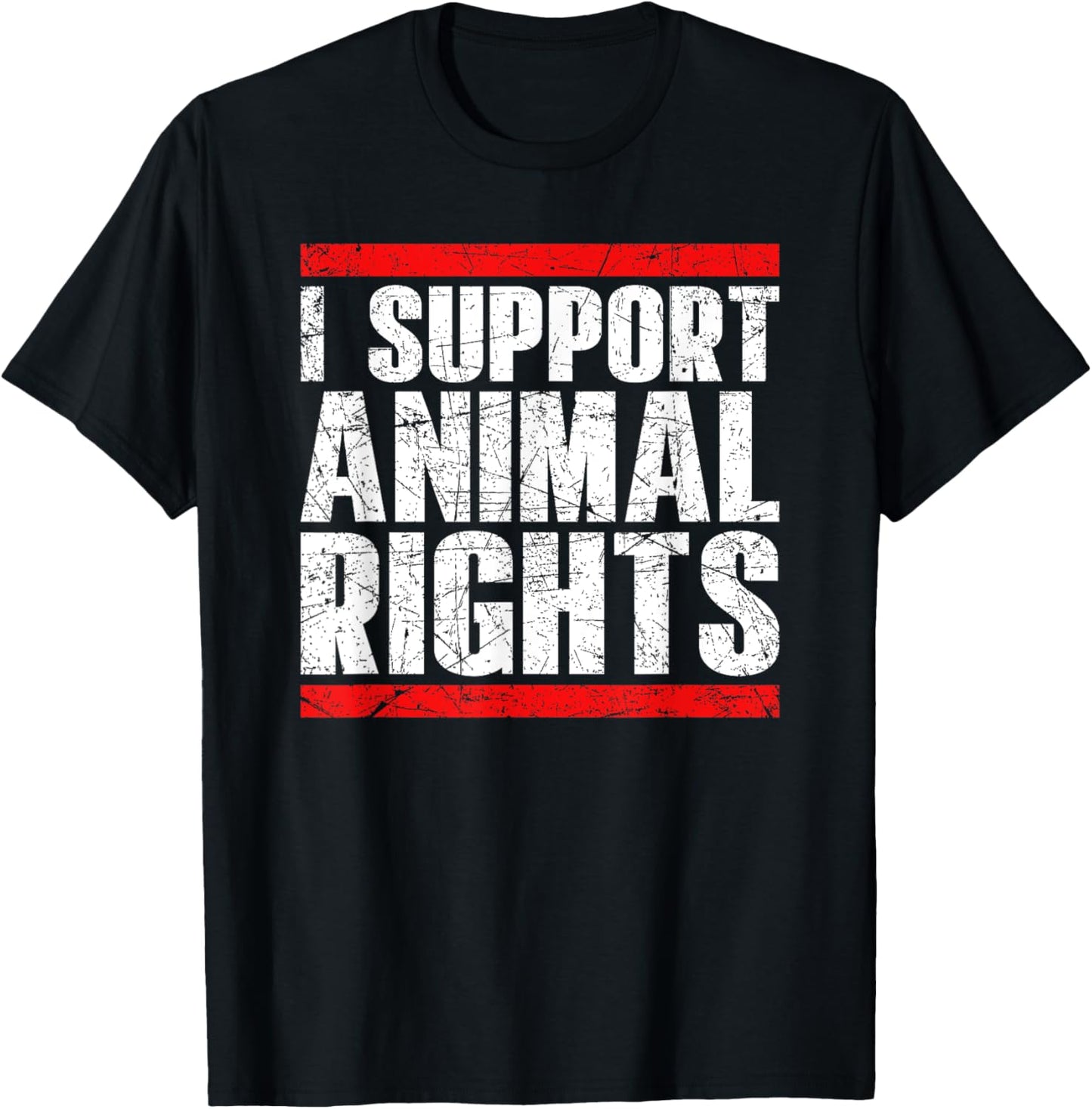 I Support Animal Rights T-Shirt - T-Shirt | Black