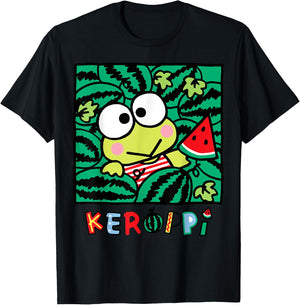 Keroppi Watermelon Summer Fun T-Shirt - T-Shirt | Black