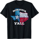 Bonjour Y'all! Texas French Mix Flag Cowboy Funny T-Shirt - T-Shirt | Black