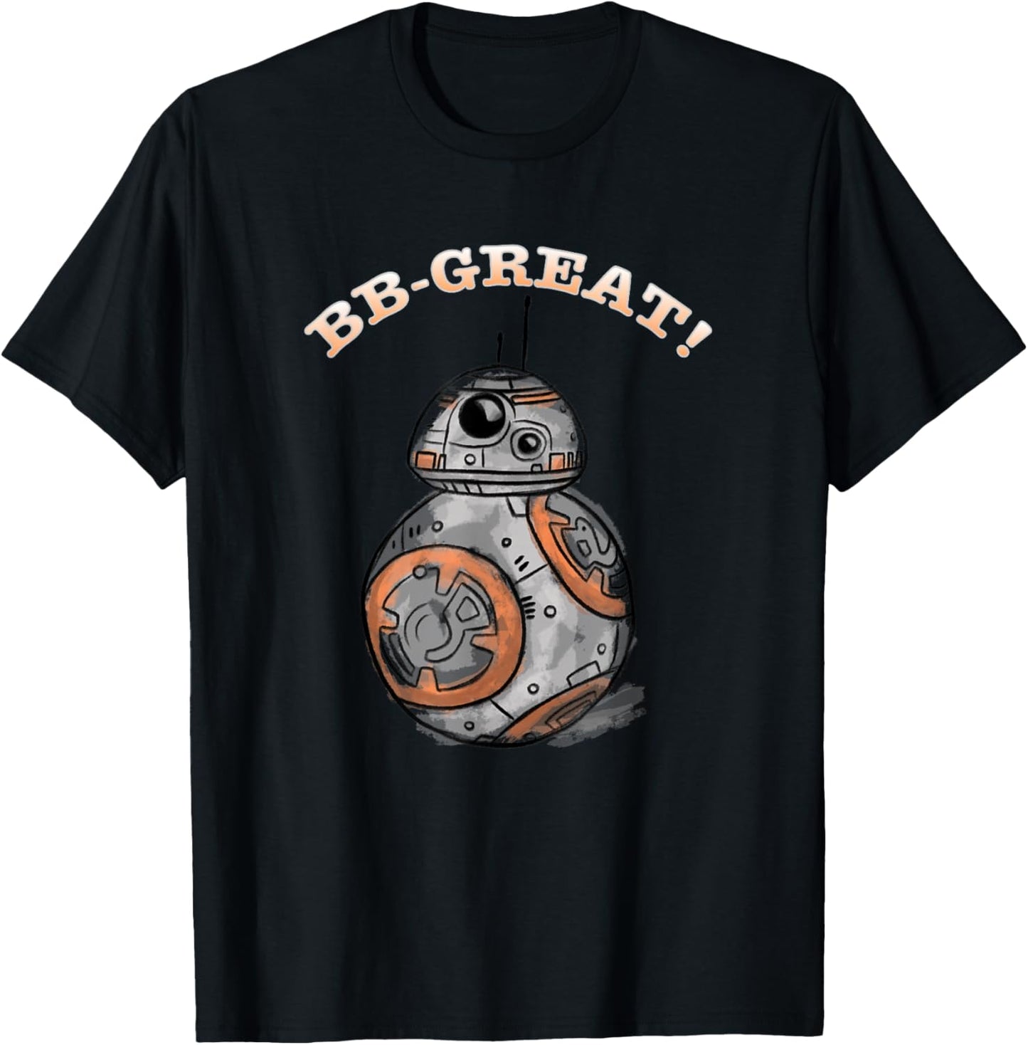 Star Wars: The Force Awakens BB-Great! Watercolor Portrait T-Shirt - T-Shirt | Black