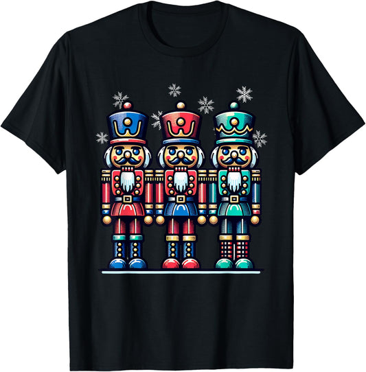 Christmas Nutcracker Men Women Nutcrackers Xmas T-Shirt - T-Shirt | Black