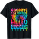 Goodbye 1st Grade Hello Summer First Grade Graduate Tie Dye Women Girls Kids T-Shirt - T-Shirt | Black