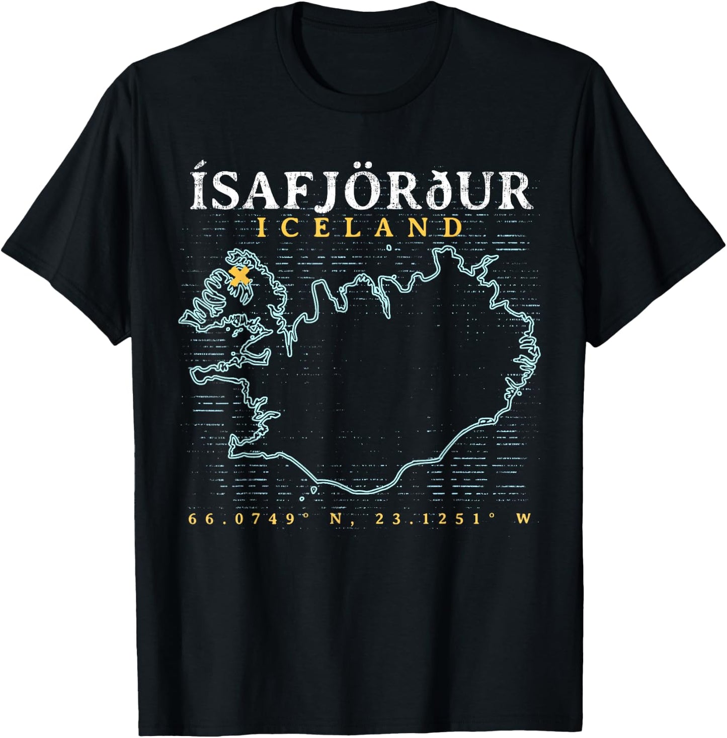 Iceland Isafjordur T-Shirt - T-Shirt | Black
