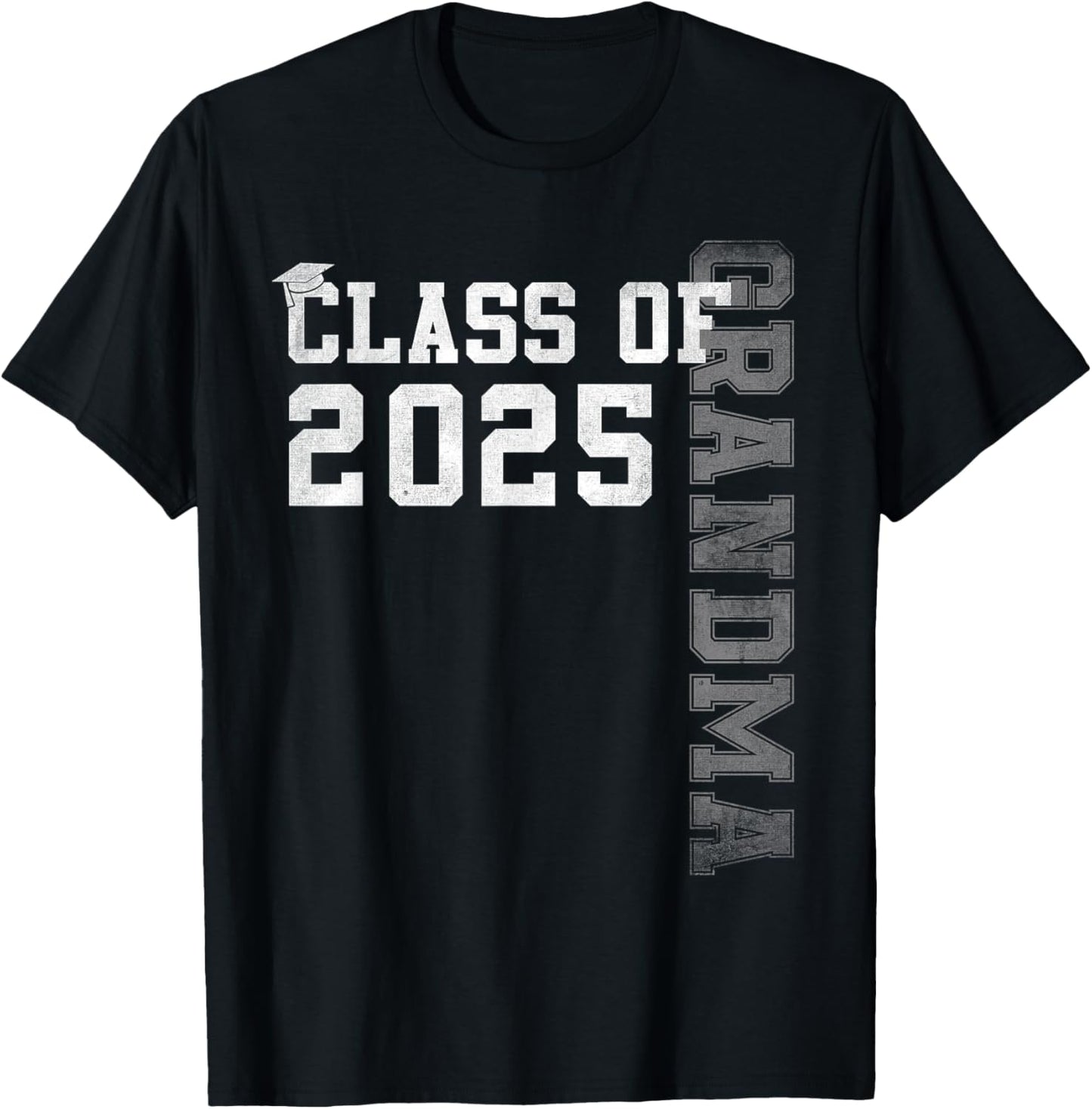 Grandma Senior 2025 Proud Grandma Of A Class Of 2025 T-Shirt - T-Shirt | Black