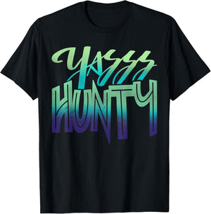 Drag Queen Race Yasss Hunty T-Shirt - T-Shirt | Black