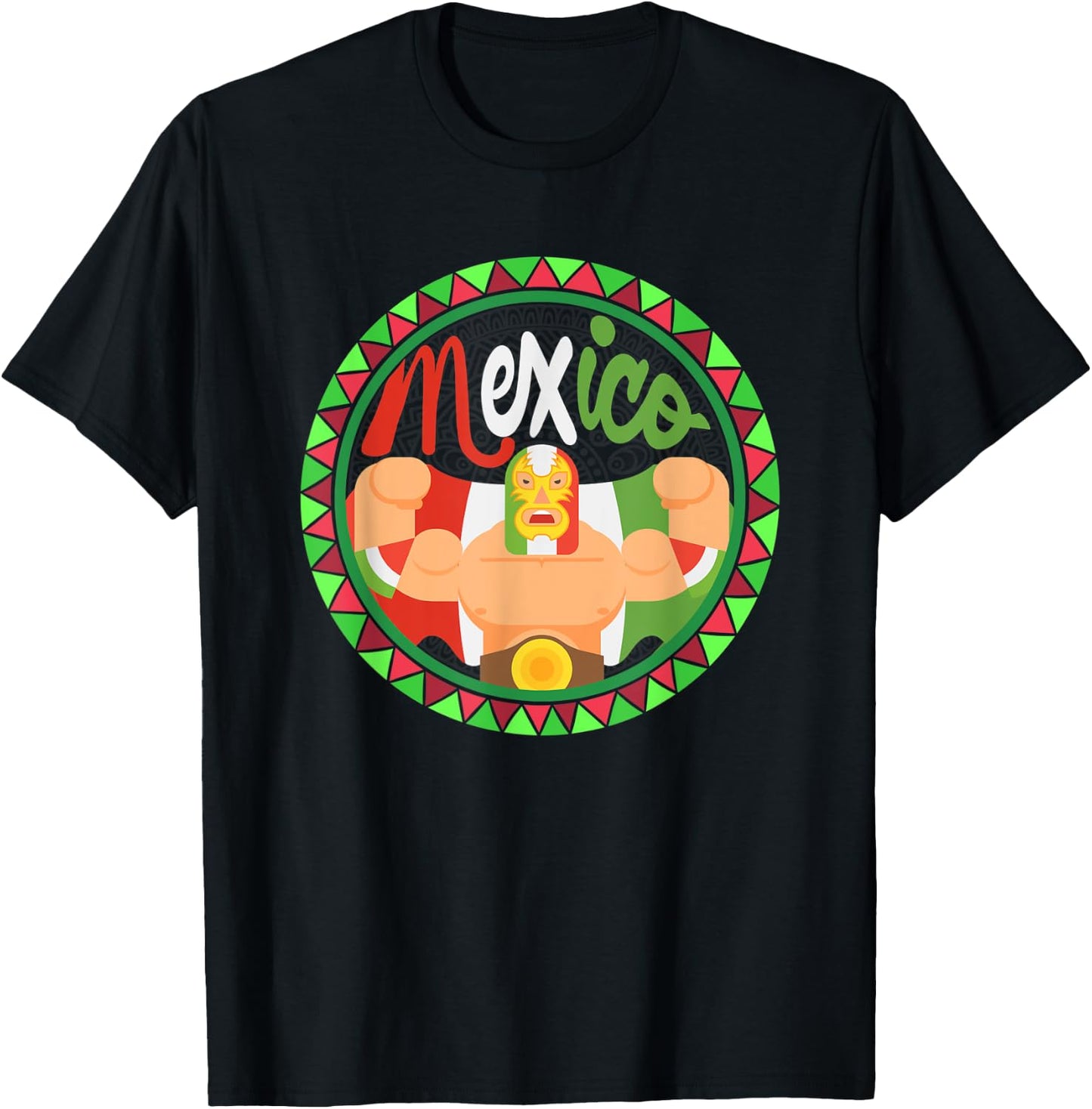 Mexican Wrestler Lucha Libre T Shirt for Mexican Wrestling T-Shirt - T-Shirt | Black