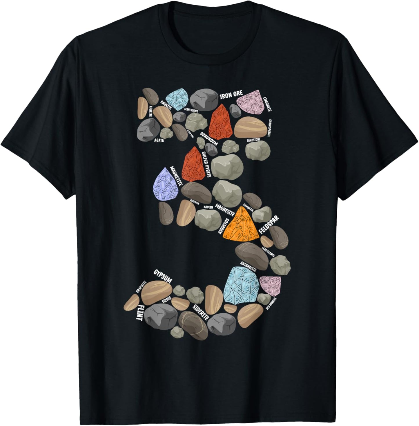 Geology Rocks 3 Years Old 3rd Birthday Rock Collecting T-Shirt - T-Shirt | Black