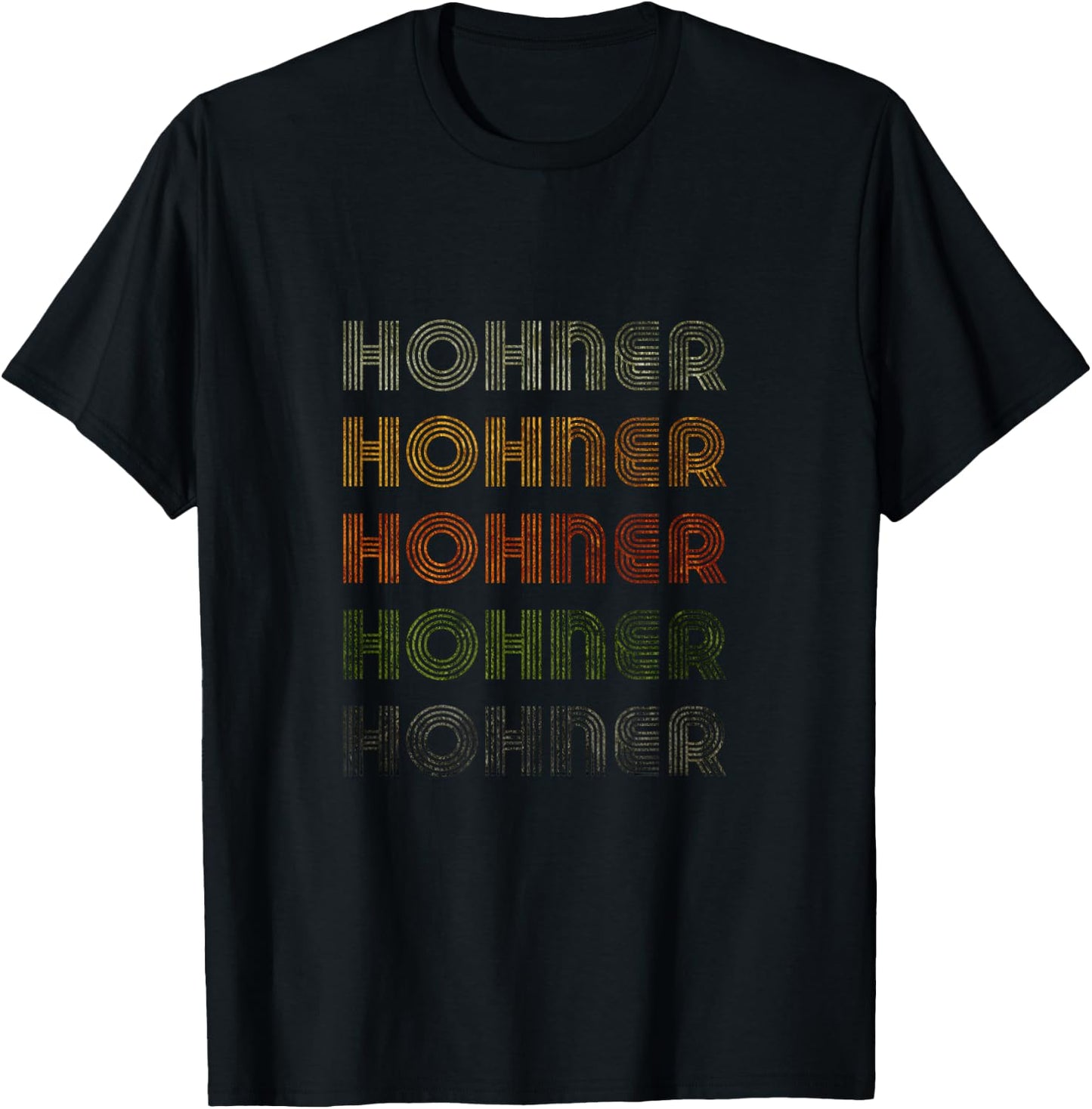 Love Heart Hohner Grunge Vintage Style Black Hohner T-Shirt - T-Shirt | Black