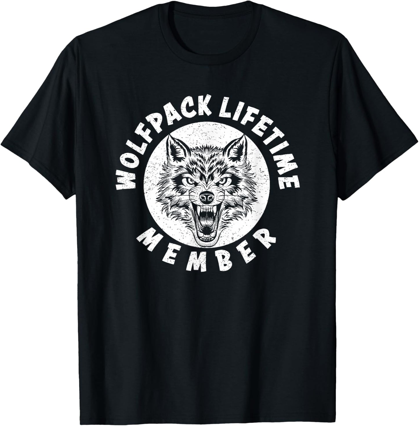 Wolfpack Lifetime Member Gift Wolf Wolves Lovers T-Shirt - T-Shirt | Black