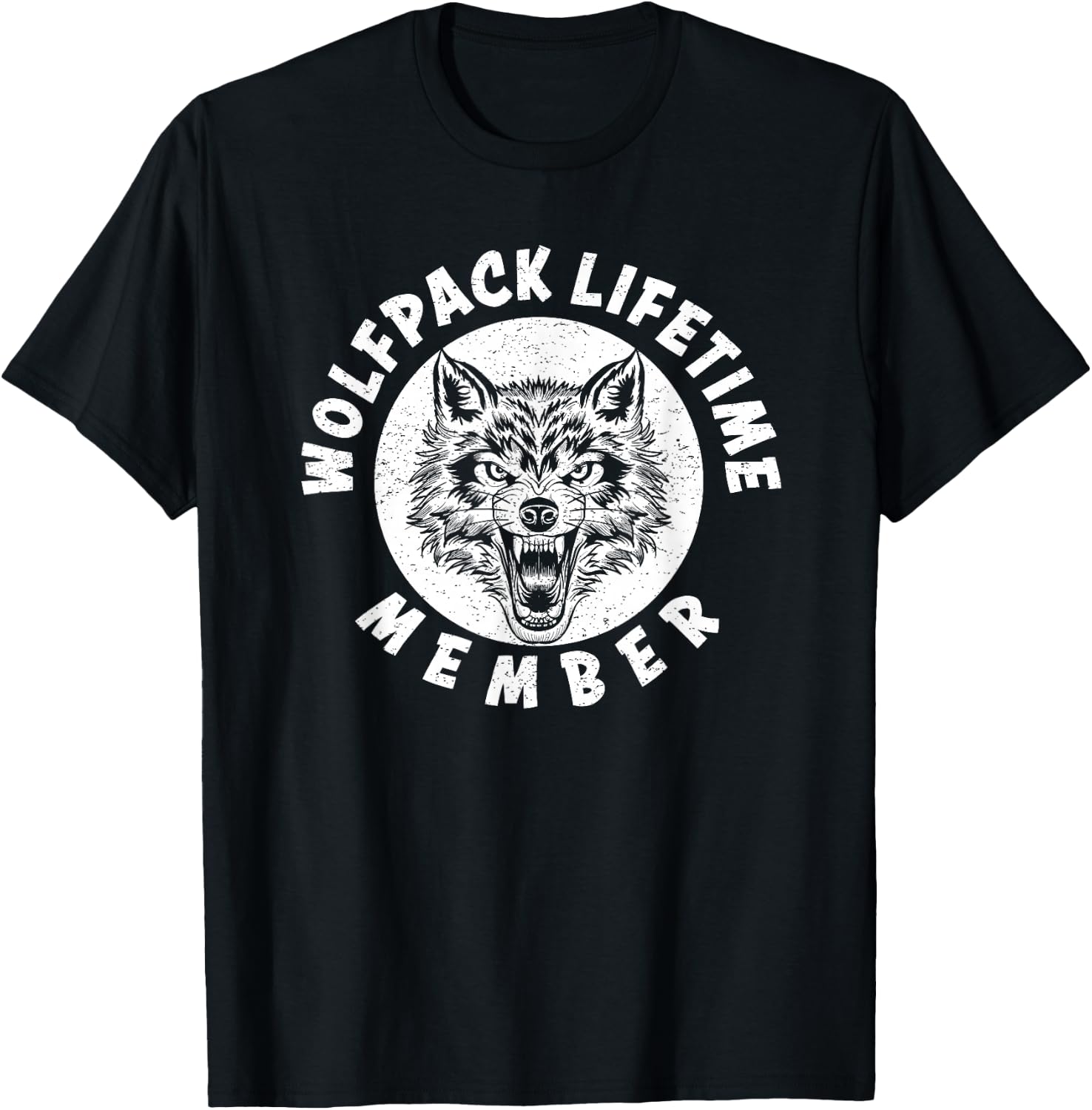 Wolfpack Lifetime Member Gift Wolf Wolves Lovers T-Shirt - T-Shirt | Black