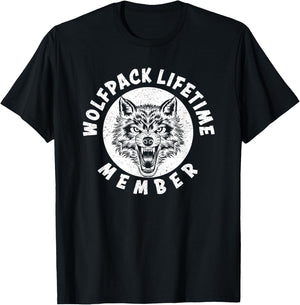 Wolfpack Lifetime Member Gift Wolf Wolves Lovers T-Shirt - T-Shirt | Black