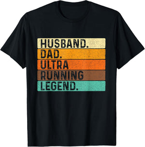 Husband Dad Ultra Running - Ultramarathon Mountain Runner T-Shirt - T-Shirt | Black