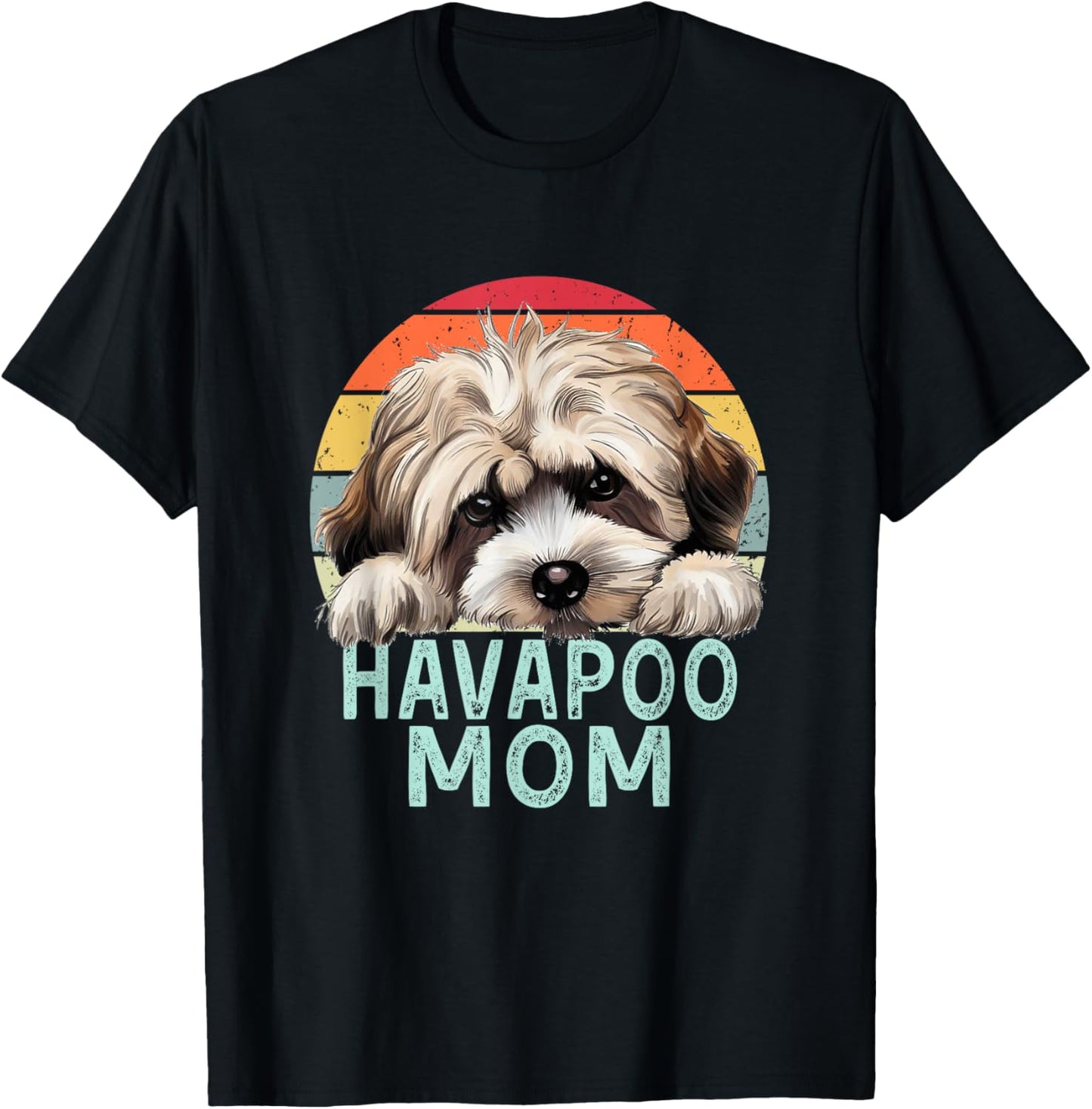 Havapoo Dog Mom Retro Vintage Funny My Dogs Are My Cardio T-Shirt - T-Shirt | Black