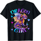 Dragon Girl Rainbow Dragon Just a girl Who Loves Dragons T-Shirt - T-Shirt | Black