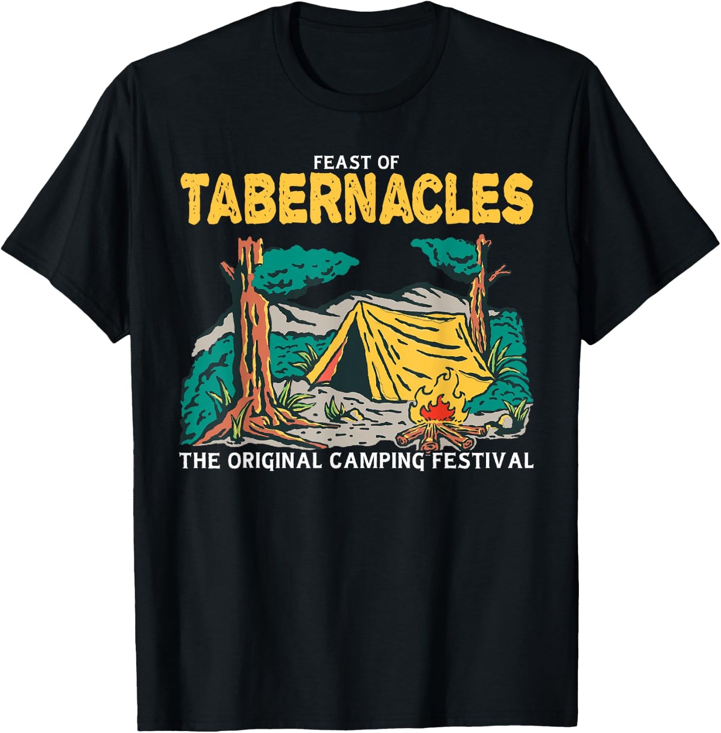 Feast Of Tabernacles The Original Tent Revival Jewish Hebrew T-Shirt - T-Shirt | Black