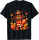 Dachshund Pilgrim Happy Thanksgiving Dog Men Women Girl Boy T-Shirt - T-Shirt | Black