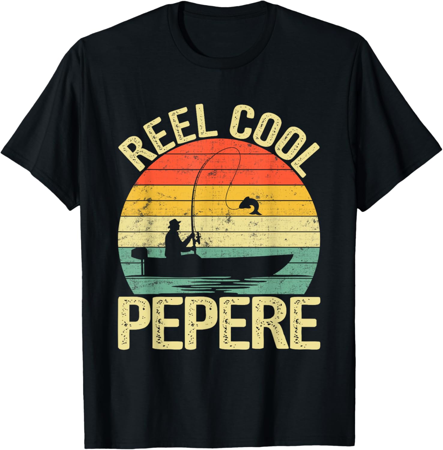 Reel Cool Pepere Fishing Gifts For Father's Day Fisherman T-Shirt - T-Shirt | Black
