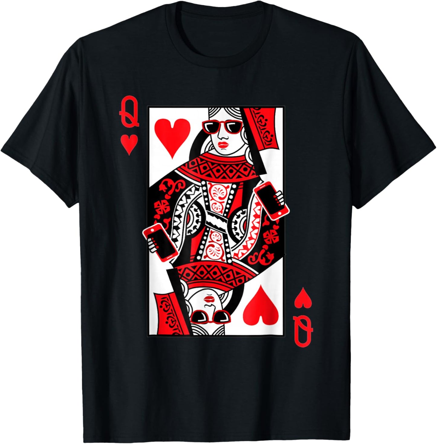 Queen of Hearts - Vintage Valentine's Day Costume T-Shirt - T-Shirt | Black