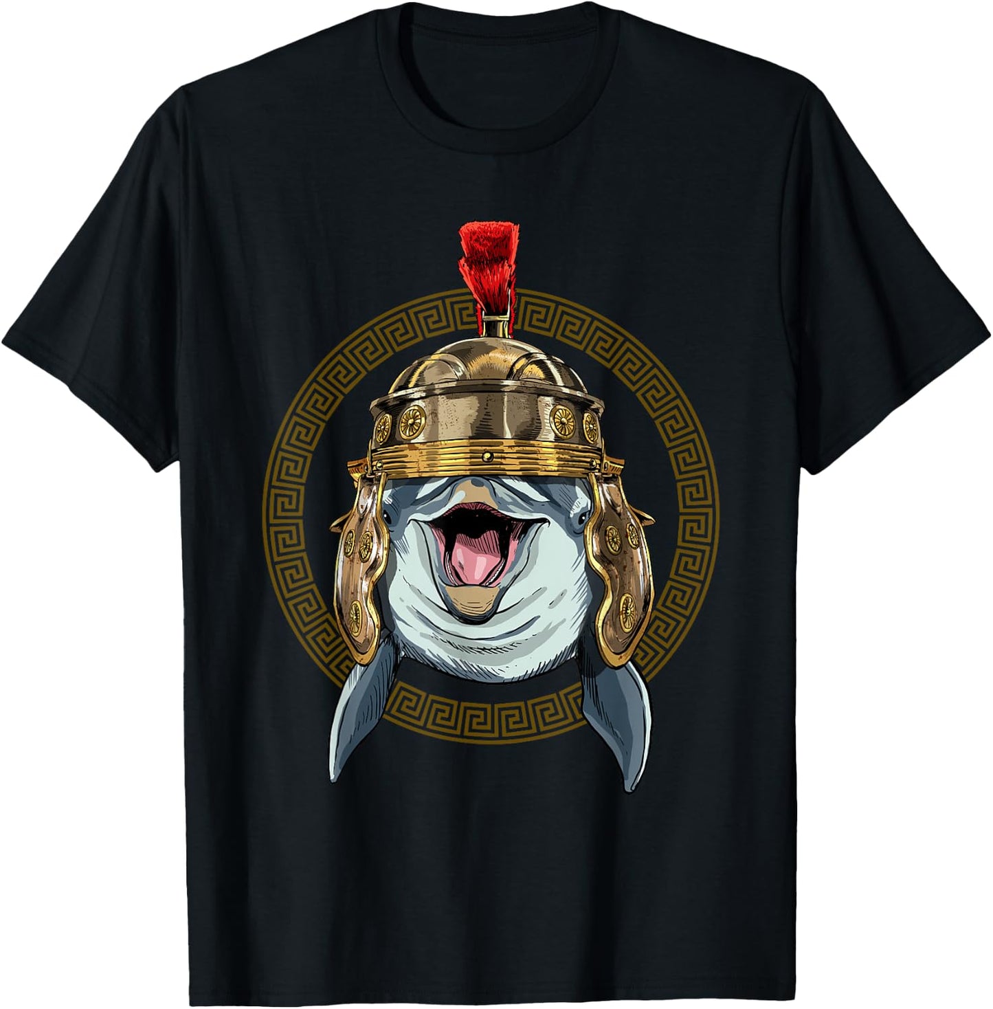 Centurion Dolphin Ancient Rome Roman Empire Marine Life T-Shirt - T-Shirt | Black