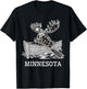 Winter Moose Minnesota North Shore MN Wildlife T-Shirt - T-Shirt | Black
