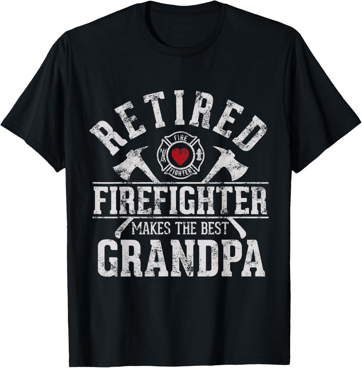Retired firefighter makes the best grandpa Retirement gift T-Shirt - T-Shirt | Black