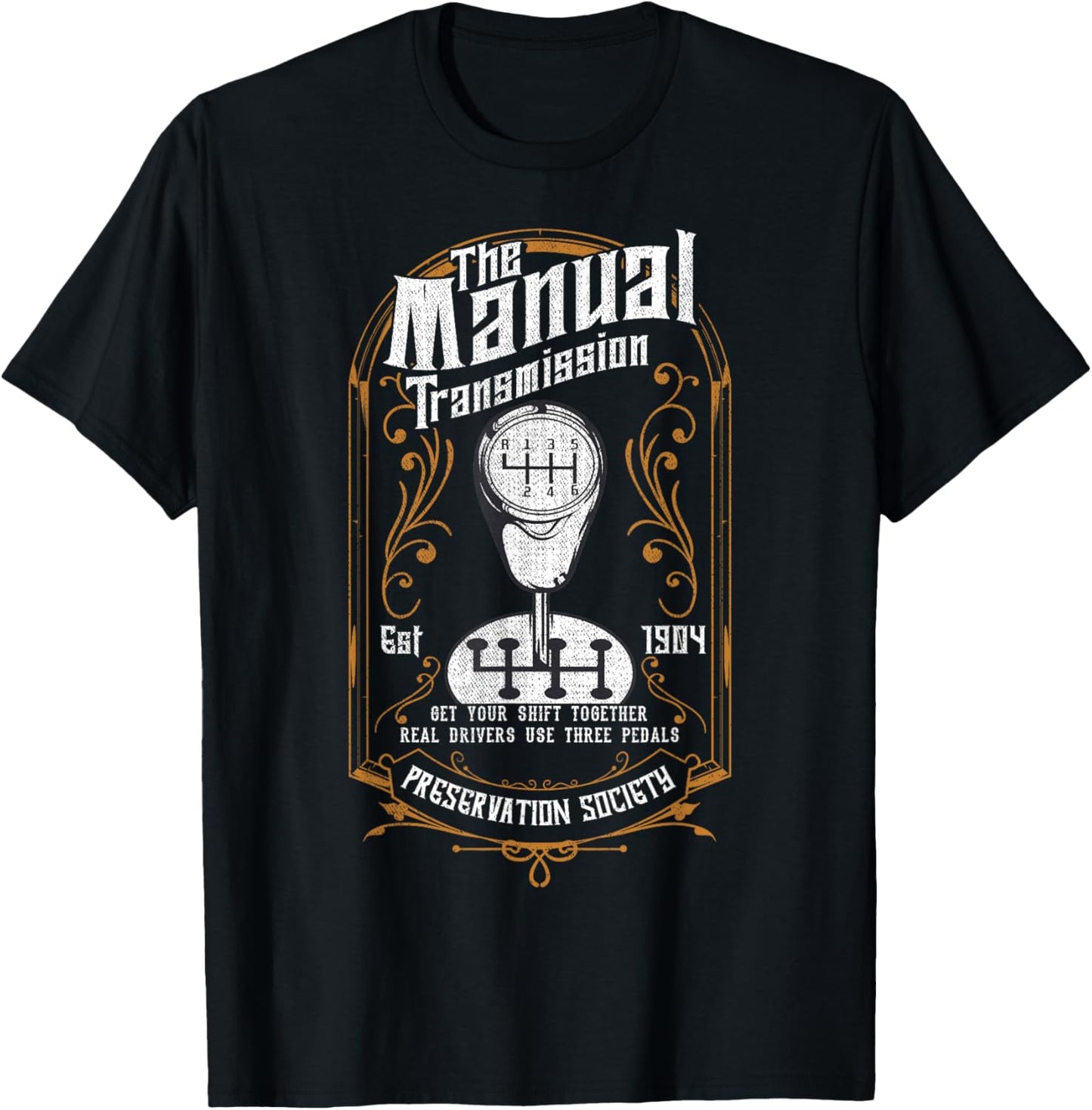 The Manual Transmission Shift Racing Drag Race Car Guy Racer T-Shirt - T-Shirt | Black