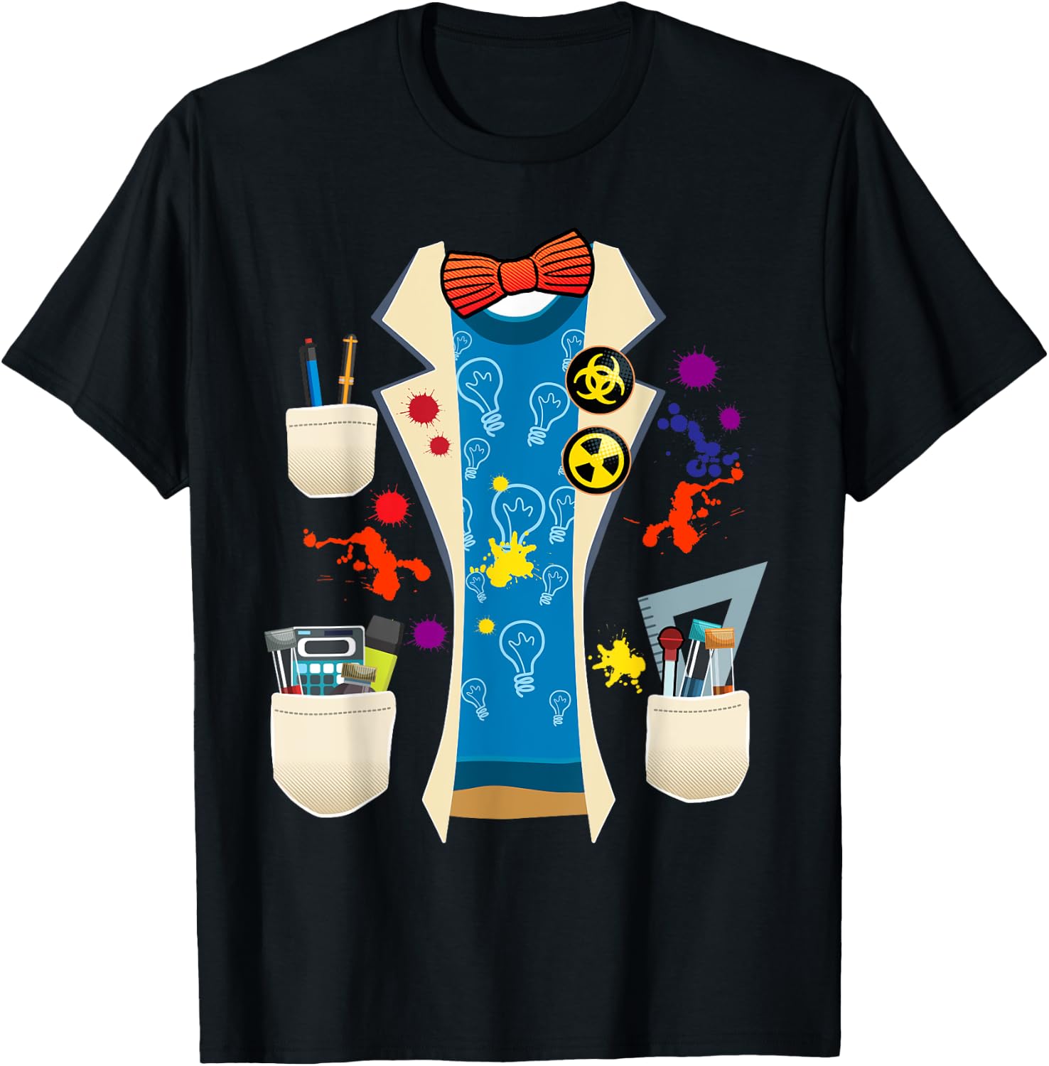Halloween Mad Chemist Scientist DIY Costume Physics Science T-Shirt - T-Shirt | Black