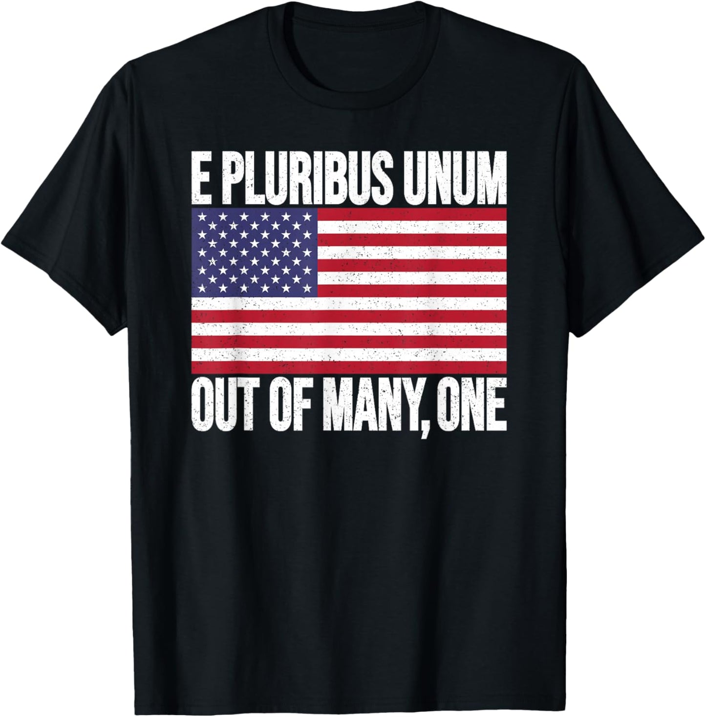 E Pluribus Unum Usa Flag T-Shirt - T-Shirt | Black