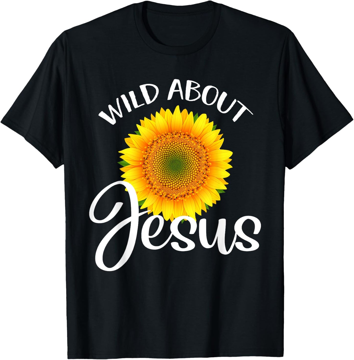 Wild About Jesus Shirt Sunflower VBS Sunday School Teacher Women T-Shirt - T-Shirt | Black