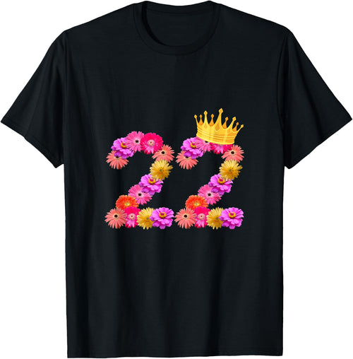 22 Year Old Birthday Women Flower Crown Its My 22nd Birthday