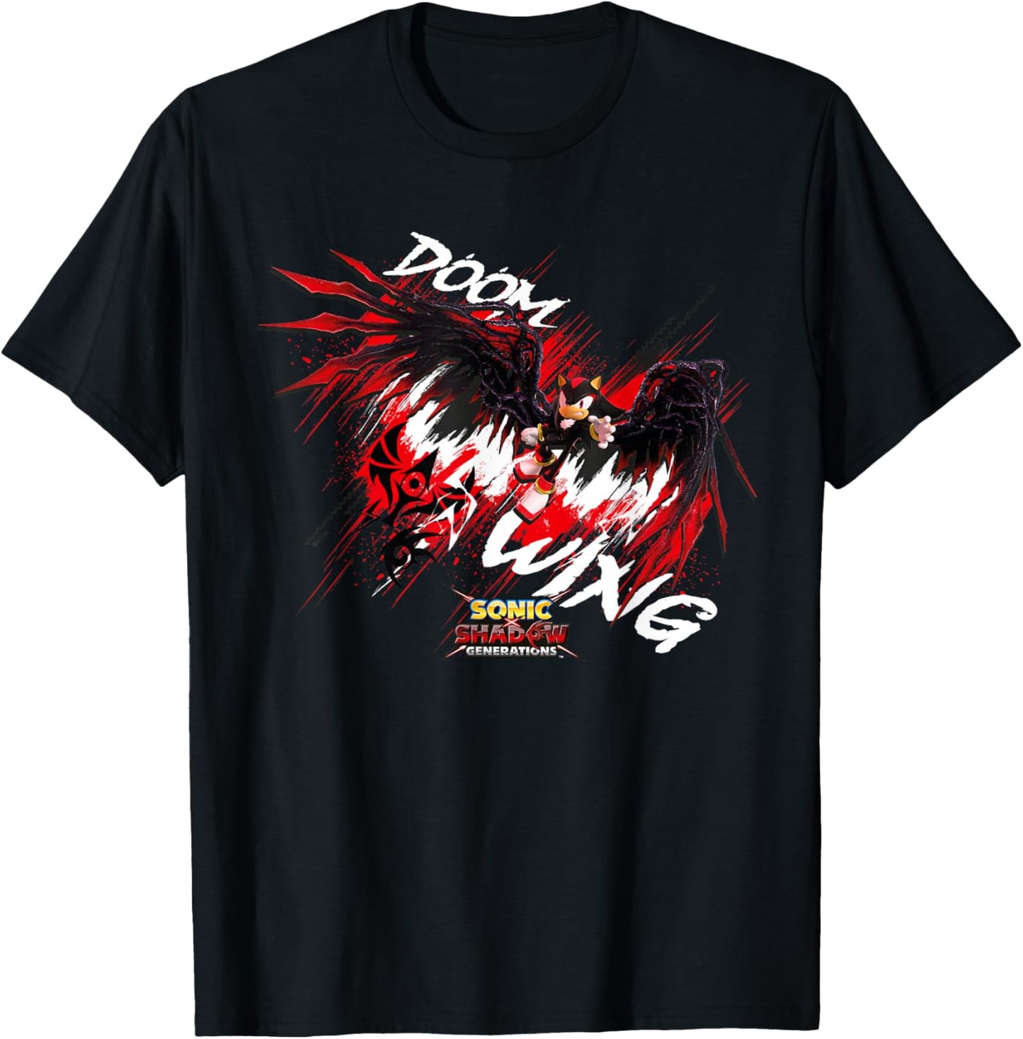 Sonic The Hedgehog, Sonic X Shadow Generations - Doom Wing T-Shirt - T-Shirt | Black