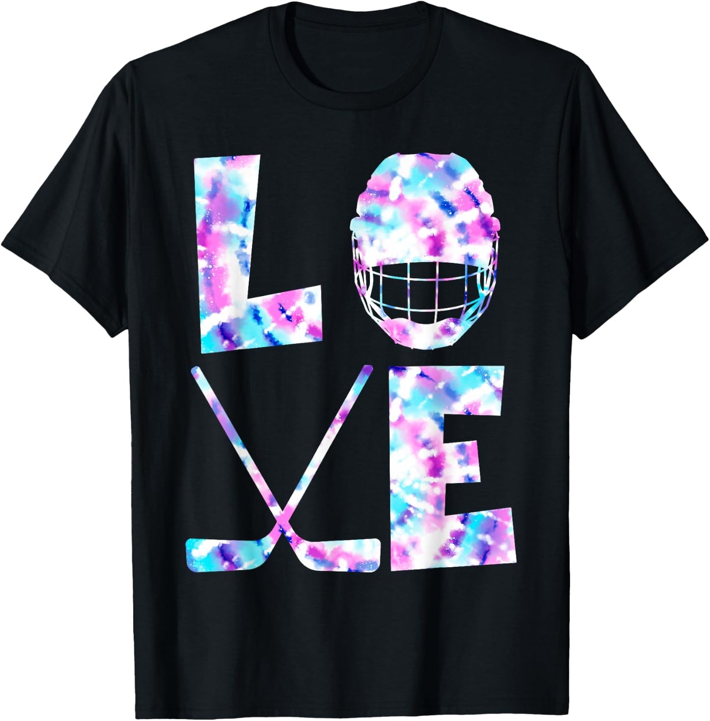 Ice Hockey Lover Gift Co. Love Ice Hockey Girls Ice Hockey Graphic - Black - Small - - Short Sleeve - Classic Fit - All Seasons T-Shirt - T-Shirt | Black