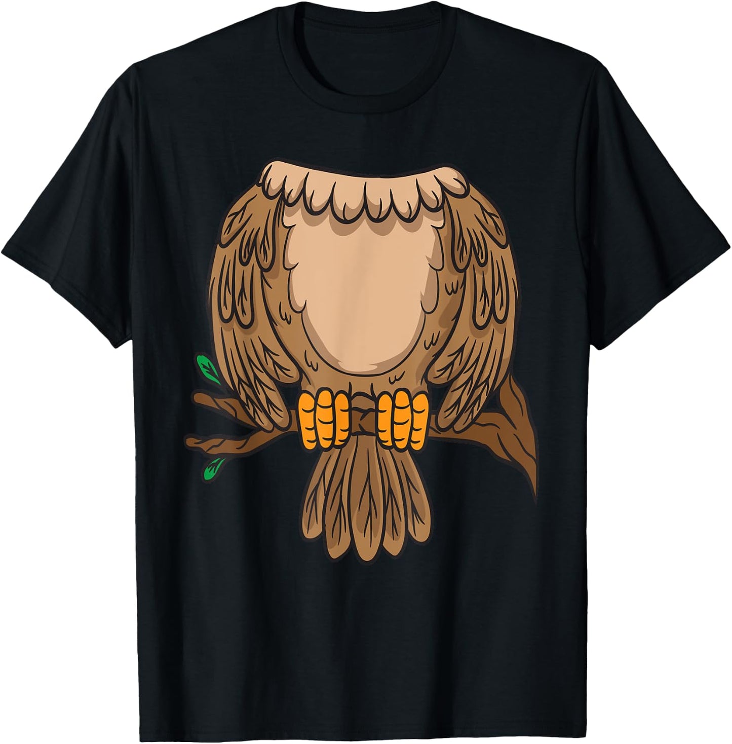 Funny Headless Owl Halloween Night Bird Costume Easy Outfit T-Shirt - T-Shirt | Black