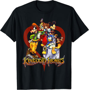 Kingdom Hearts - Sora Mickey Donald Goofy T-Shirt - T-Shirt | Black