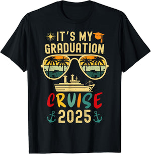 It's My Graduation Cruise 2025 Summer Cruise Seniors Trip T-Shirt - T-Shirt | Black