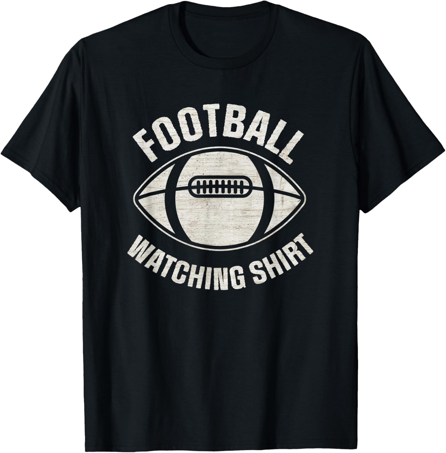 Football Watching Shirt with Football Graphic Logo Generic T-Shirt - T-Shirt | Black