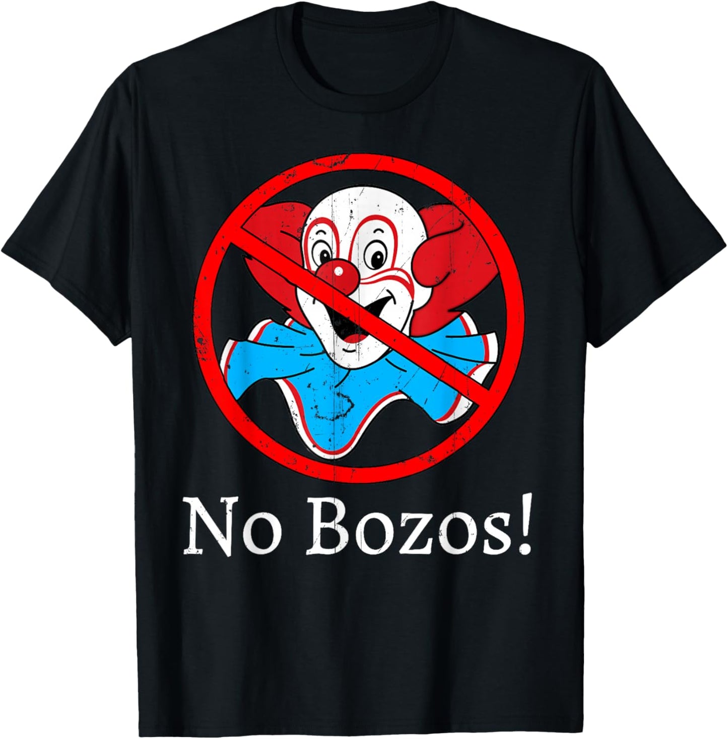 Vintage No Bozos 1983 Clowns T-Shirt - T-Shirt | Black