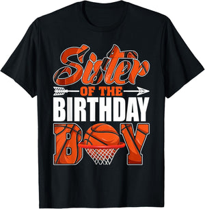Sister Of Birthday Boy Basketball Matching Family Party T-Shirt - T-Shirt | Black