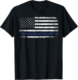 Proud School Resource Officer Gift SRO T-Shirt - T-Shirt | Black