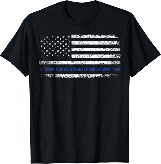 Proud School Resource Officer Gift SRO T-Shirt - T-Shirt | Black