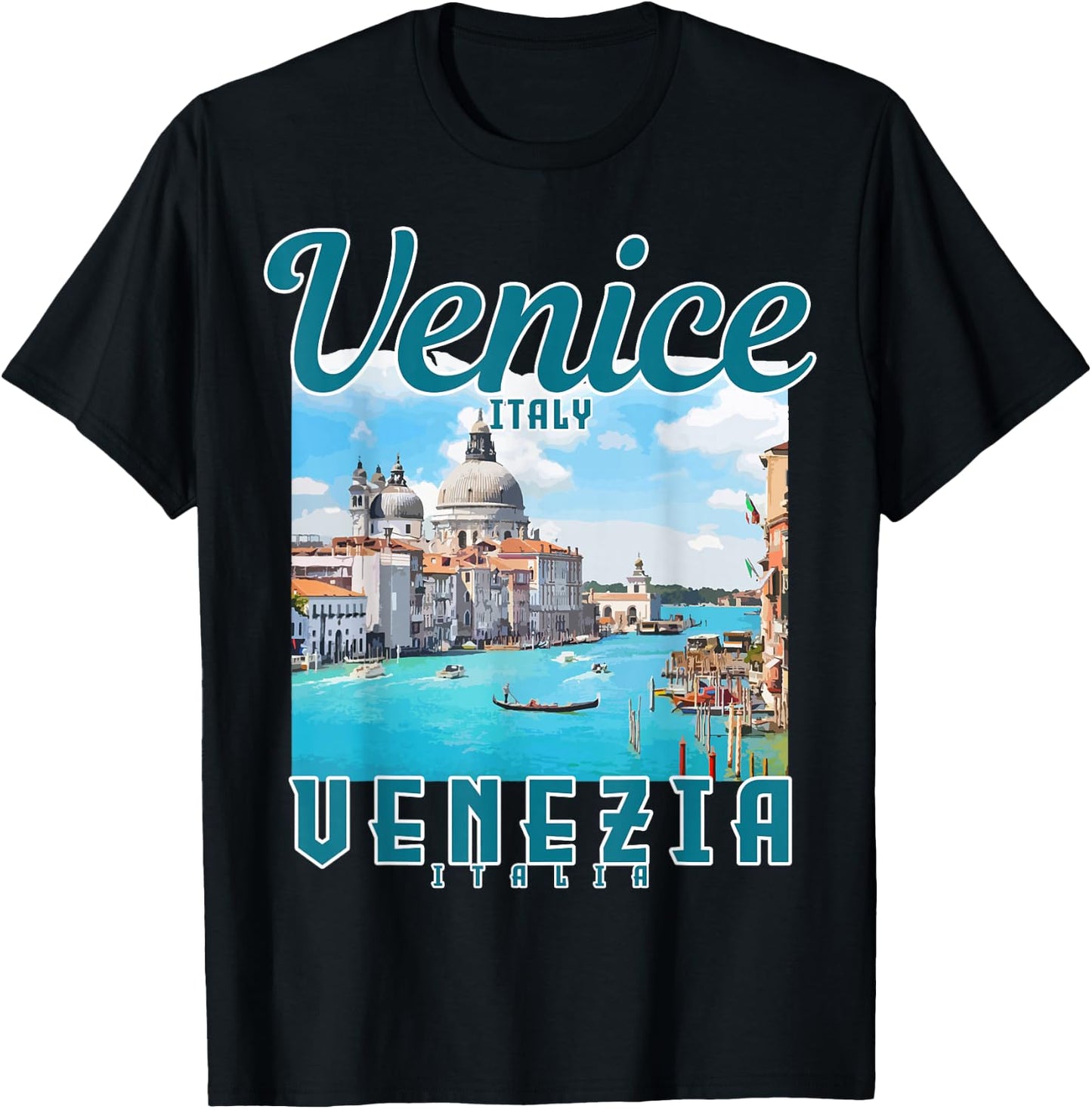 Venice Italy Venice Vintage Souvenir T-Shirt - T-Shirt | Black