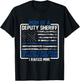Mom Of A Deputy Sheriff Proud Hero Mother Sheriff T-Shirt - T-Shirt | Black