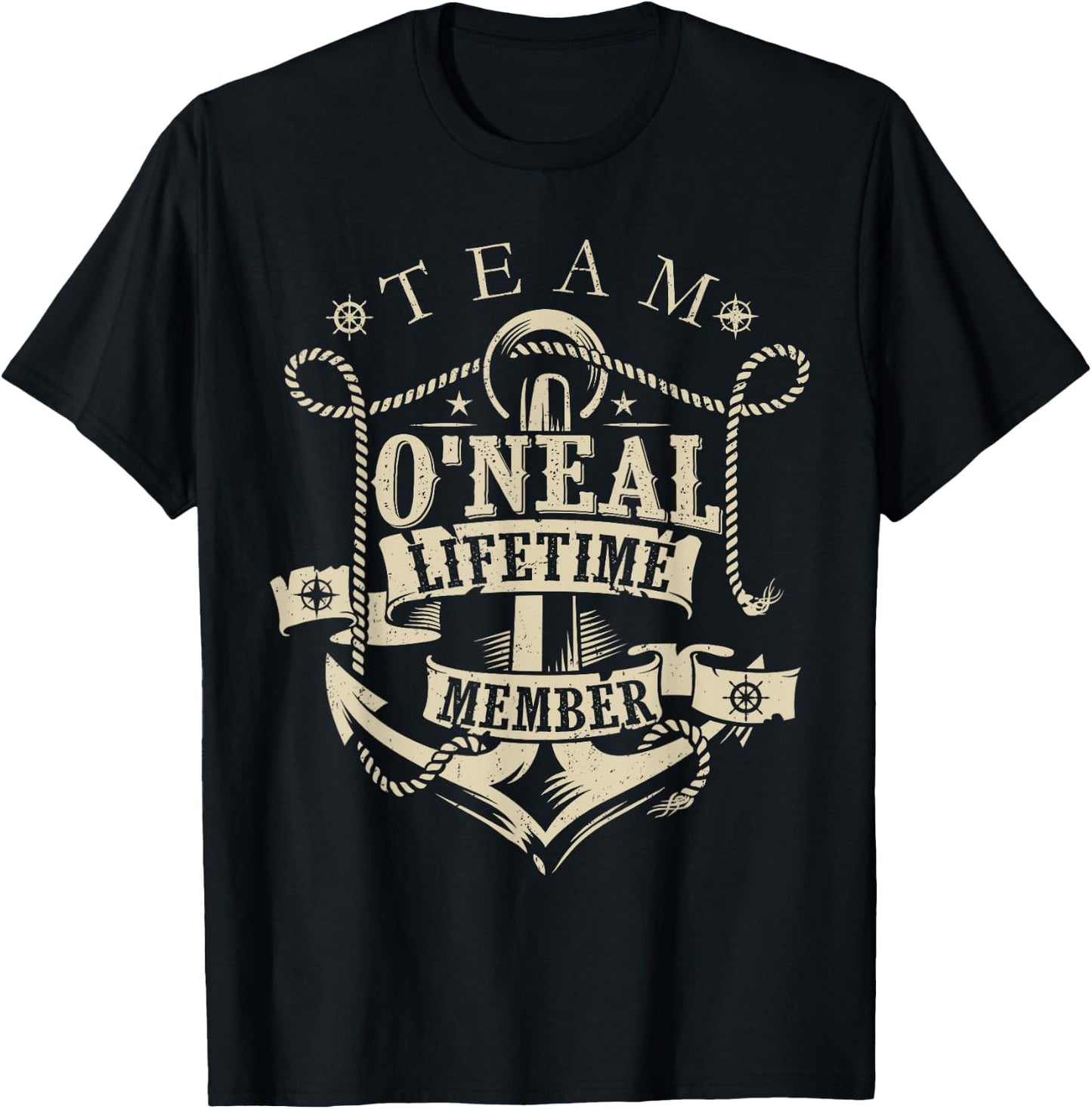 Team O’NEAL Lifetime Member Vintage O’NEAL Family Name T-Shirt - T-Shirt | Black