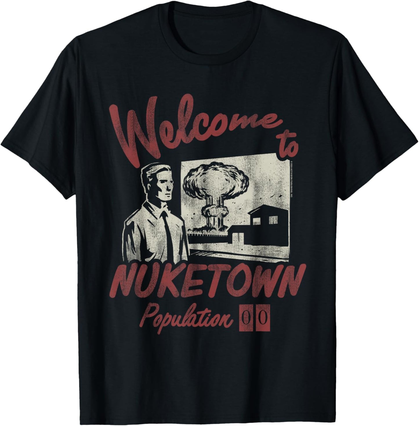 Call of Duty Welcome to Nuketown Population 00 Video Game T-Shirt - T-Shirt | Black