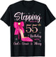 Stepping Into My 55th Birthday With God's Grace And Mercy T-Shirt - T-Shirt | Black
