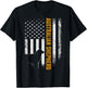 Vintage USA Australian Shepherd Dog Silhouette American Flag T-Shirt - T-Shirt | Black