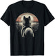 Vintage Akita Dog Retro Sunset Scene Art Design Men Women T-Shirt - T-Shirt | Black