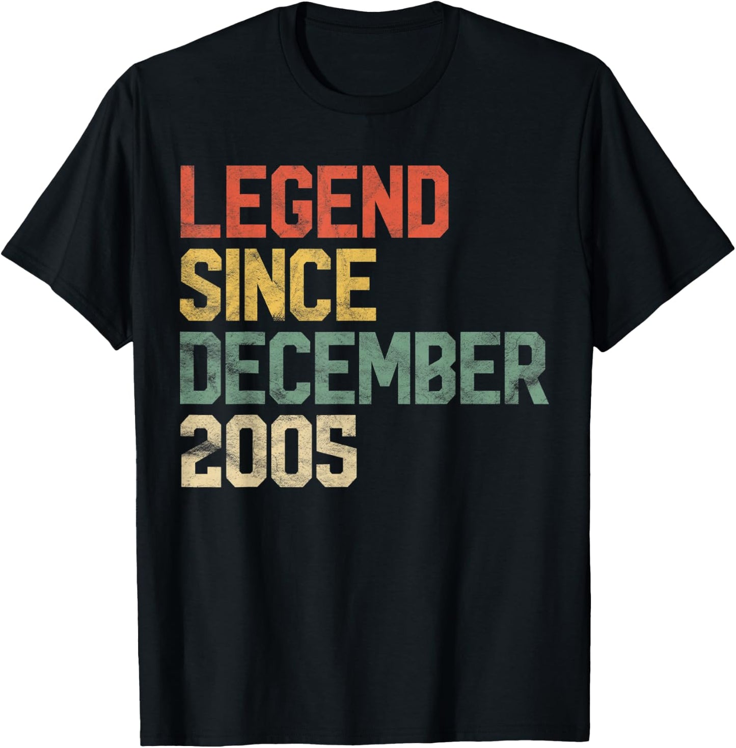 Legend Since December 2005 15th Birthday Gift 15 Year Old T-Shirt - T-Shirt | Black